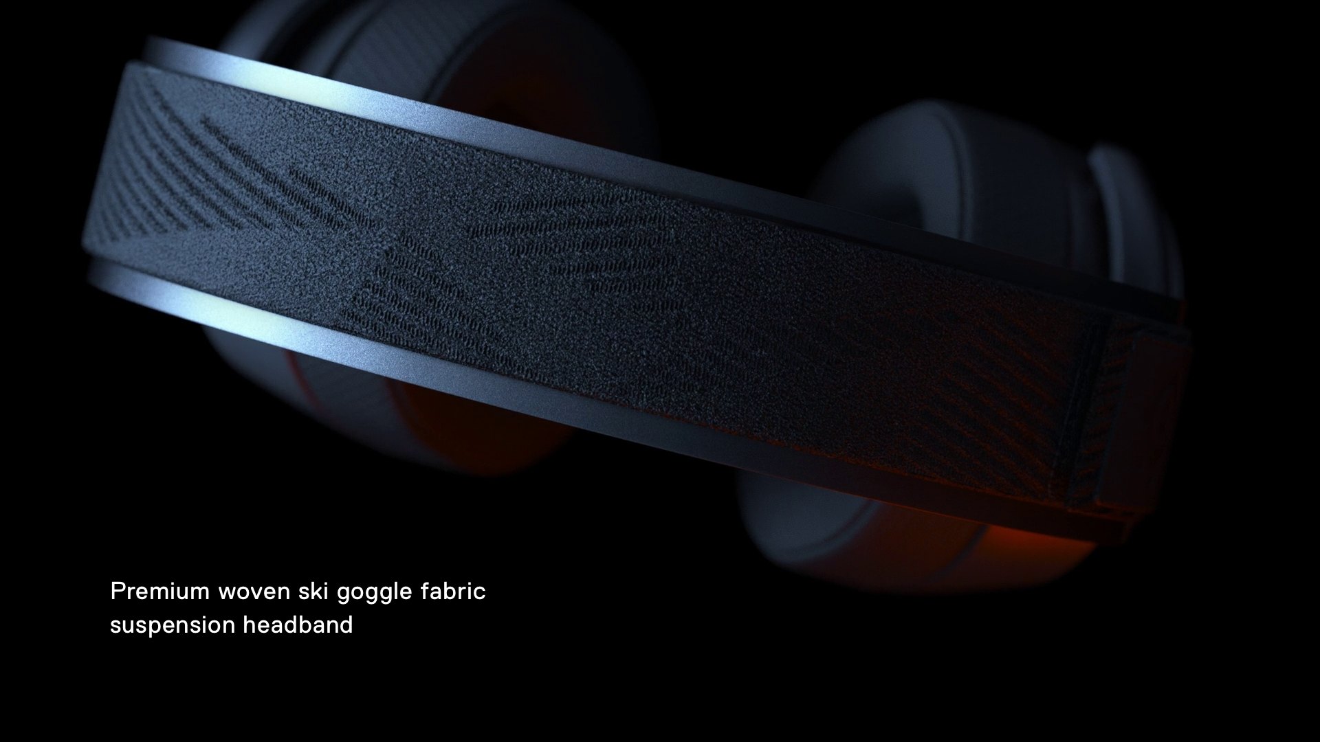 Arctis Pro Wireless from the top showing off the ski goggle headband