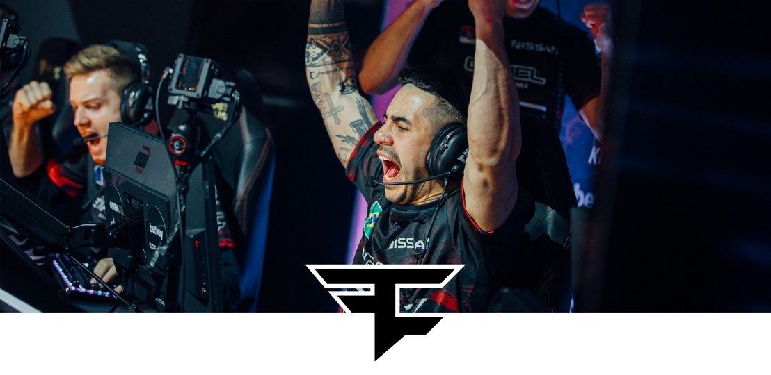 Team FaZe logo with them winning a trophy