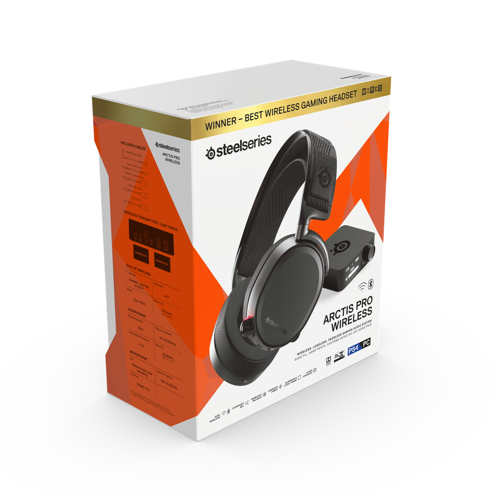 
 The exterior packaging for the Arctis Pro Wireless.
 