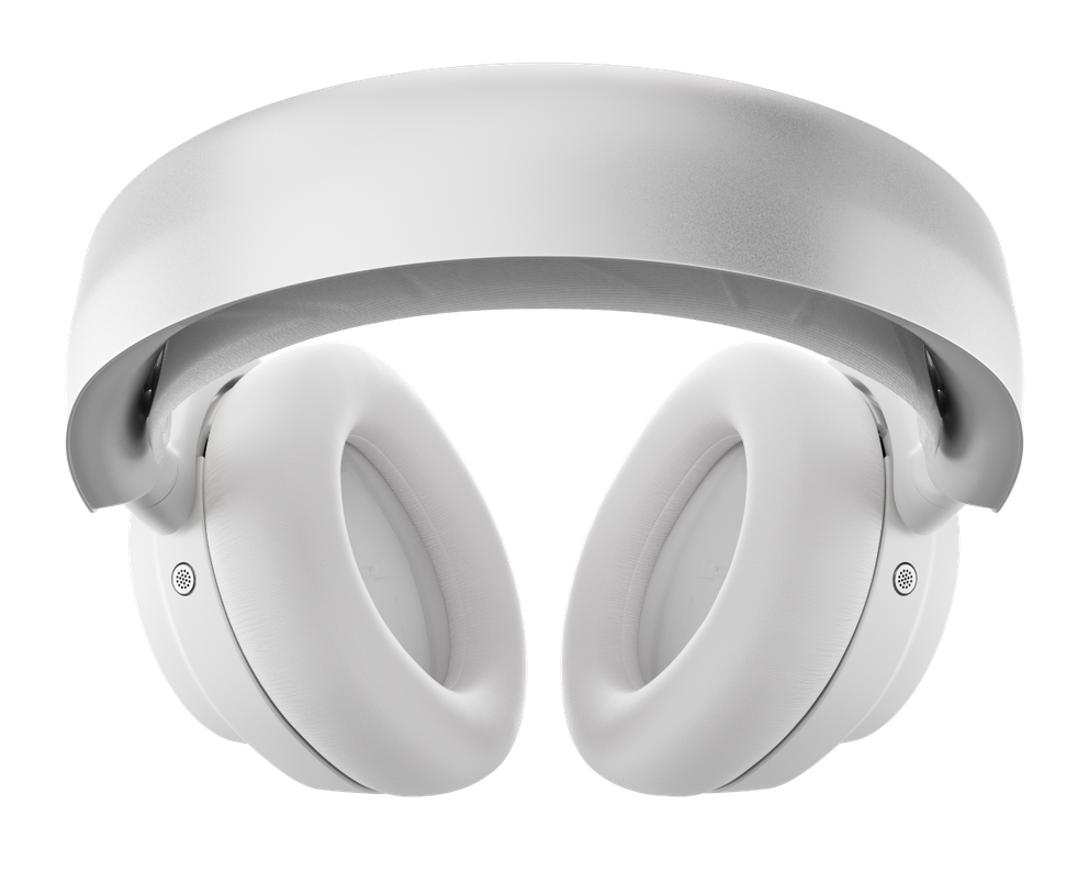 
 An angled view of an Arctis Nova Pro Wireless white.
 