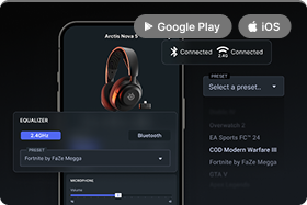 The interface of the SteelSeries Arctis Companion Mobile App