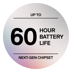 Innovation badge, 60 hour battery life.