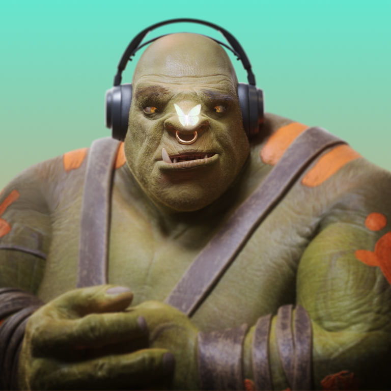 An image of a gaming character holding up an Apex keyboard.